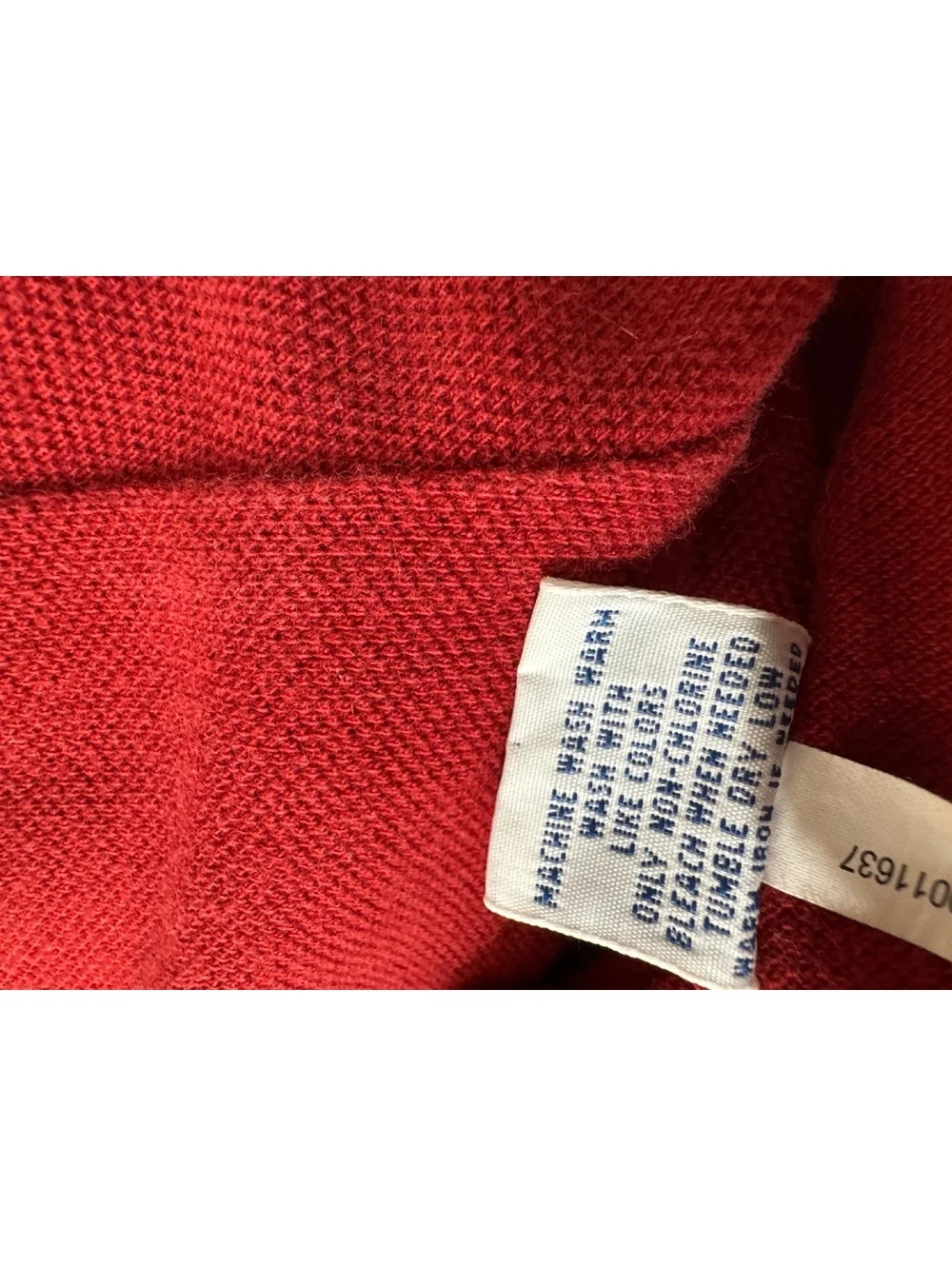 Polo Ralph Lauren Men's Long Sleeve Red Cotton Polo Shirt Size S